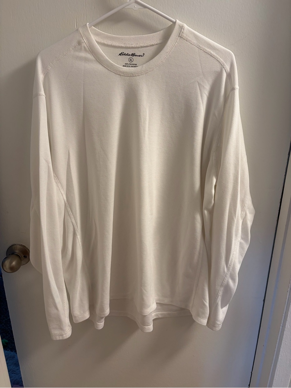 Eddie Bauer Men's Long-Sleeve Crewneck Shirt — White